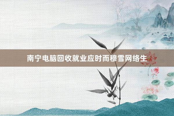 南宁电脑回收就业应时而穆雪网络生