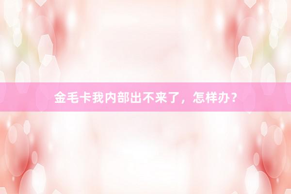 金毛卡我内部出不来了，怎样办？